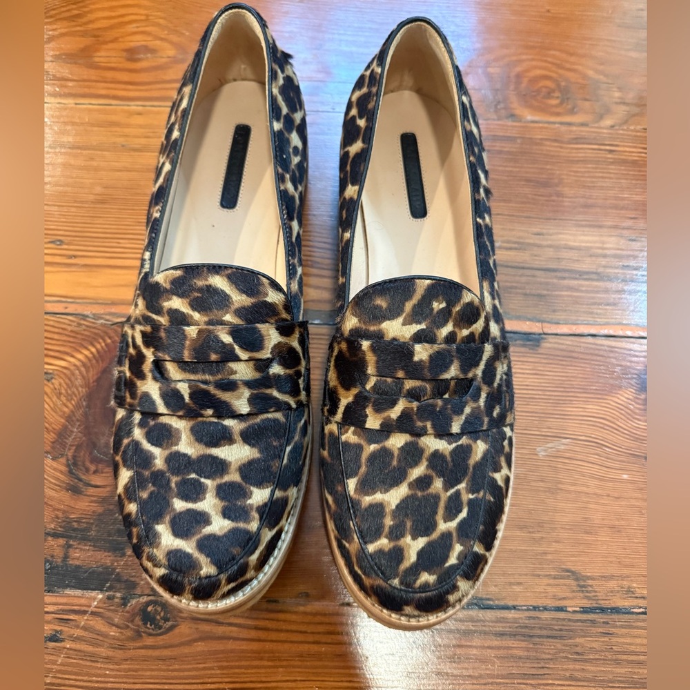 Longchamp Le Pliage Genuine Calf Hair Penny Loafer (size 39)
